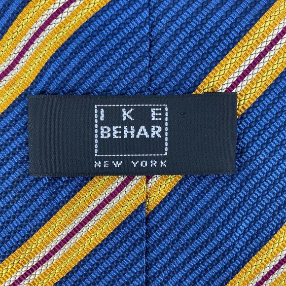 IKE BEHAR New York Diagonal Stripe Silk Tie - Picture 11 of 16